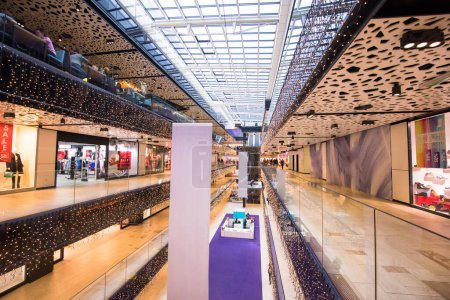 Photo for Interior of big modern shopping mall - Royalty Free Image