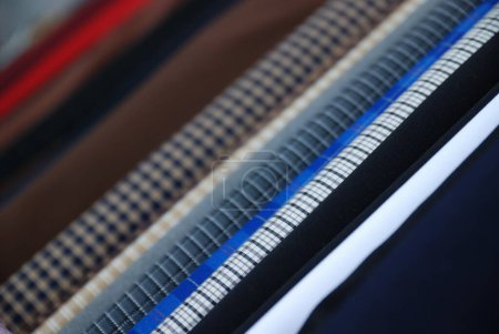 Téléchargez les photos : Fabric samples close-up view - en image libre de droit