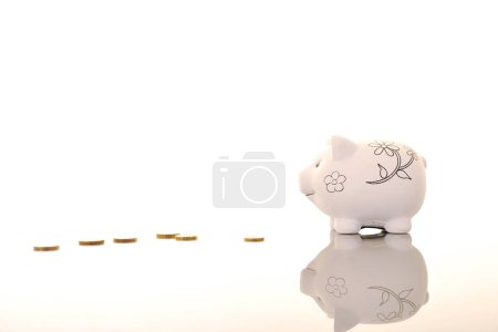 Photo for Piggy bank on studio background - Royalty Free Image