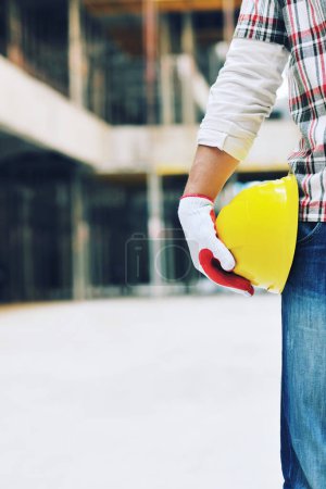 Photo for Hard worker on construction site - Royalty Free Image