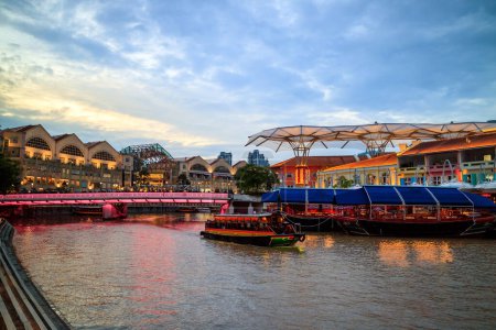 Photo for "Clarke Quay in downtown Singapore" - Royalty Free Image