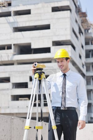 Photo for Architect on construction site - Royalty Free Image