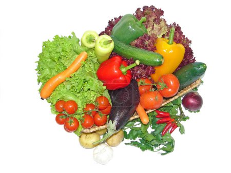 Foto de Verduras frescas en cesta, primer plano - Imagen libre de derechos