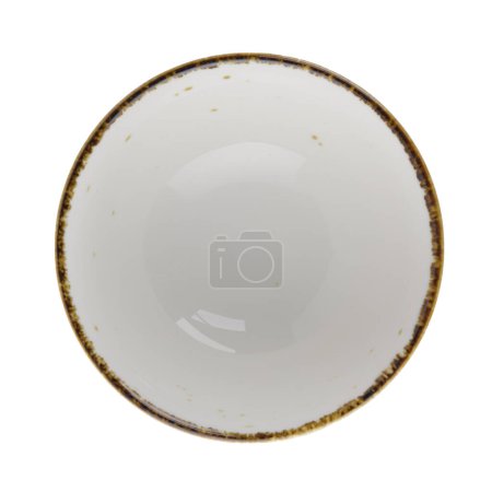 Photo for White ceramic bowl, top view - Royalty Free Image