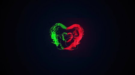 Photo for Abstract fiery heart, 3d illustration - Royalty Free Image
