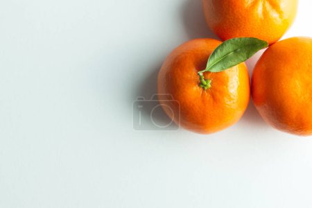 Téléchargez les photos : Mandarines blanc fond vue - en image libre de droit
