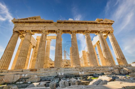 Photo for "Parthenon temple in Acropolis of Athens" - Royalty Free Image