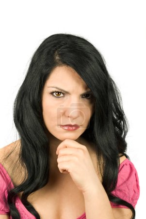 Photo for Angry woman background view - Royalty Free Image
