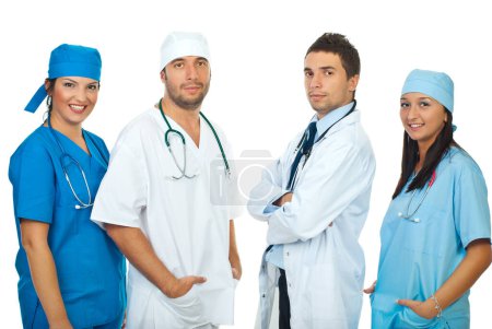 Téléchargez les photos : "Amical quatre médecins d'affilée" - en image libre de droit