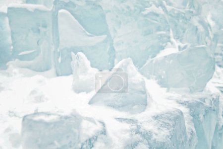 Foto de "winter frosty landscape with blue ice mountains" - Imagen libre de derechos