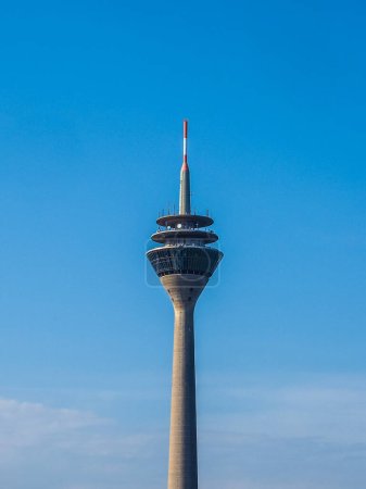 "HDR Rheinturm TV tower in Duesseldorf"