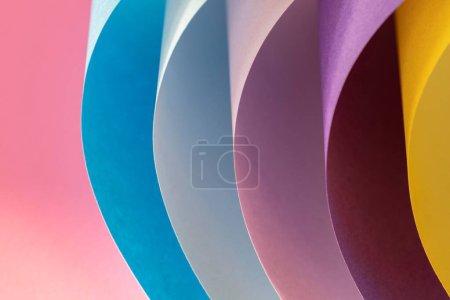 Photo for Curved layers colored papers - Royalty Free Image