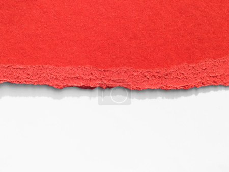 Photo for Red paper tear on background, close up - Royalty Free Image