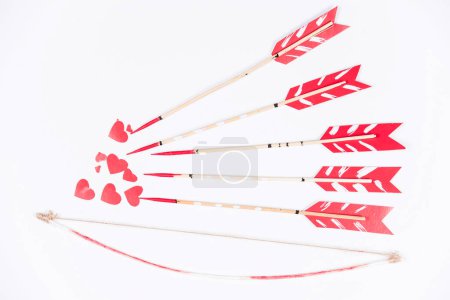 Photo for "love arrows aiming small red hearts" - Royalty Free Image