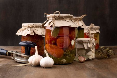 Photo for Homemade preserves composition view - Royalty Free Image