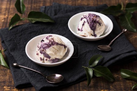 Photo for "delicious homemade sorbet with topping" - Royalty Free Image