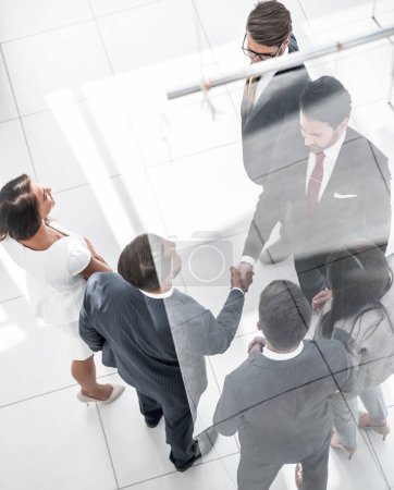 Photo for Business background. handshake business men in the business center - Royalty Free Image