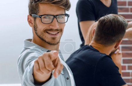 Photo for Men in the office who is ready to work - Royalty Free Image