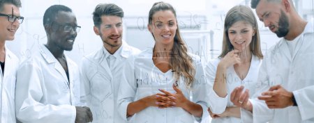 Photo for Group of laboratory employees. - Royalty Free Image