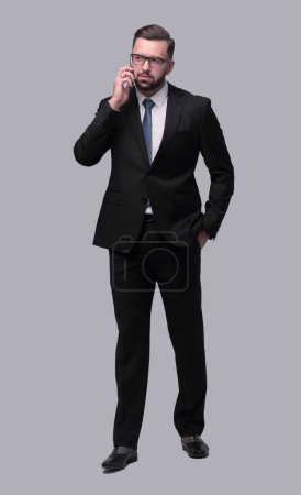 Photo for "full length .concerned businessman . isolated on white" - Royalty Free Image