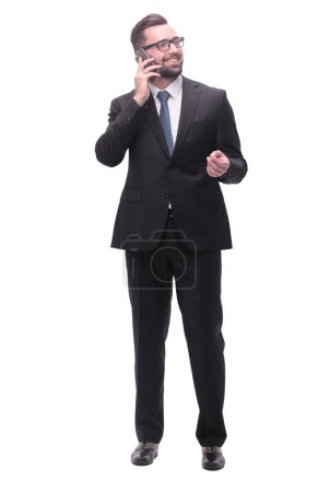 Photo for "full length .concerned businessman . isolated on white" - Royalty Free Image