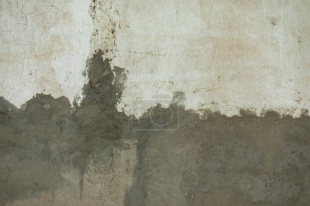 Photo for Texture of wall. Cement and putty. Border of two colors. - Royalty Free Image