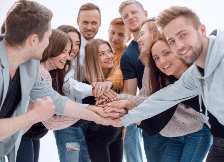 Photo for "group of happy young people showing their unity" - Royalty Free Image