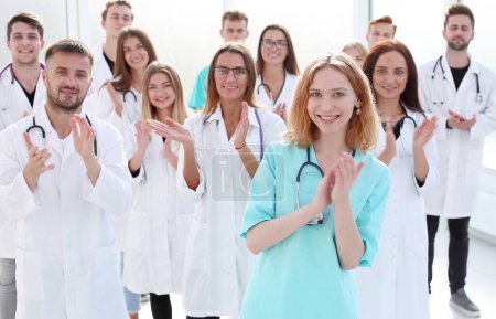 Photo for Portrait of confident doctors on background - Royalty Free Image