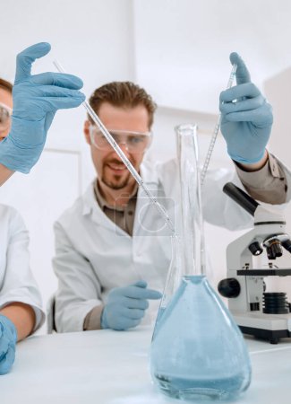 Photo for Medical technicians working in laboratory - Royalty Free Image