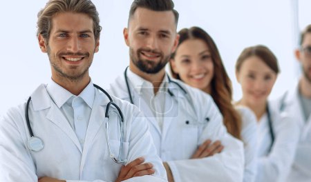 Photo for Portrait of medical team standing with arms crossed in hospital - Royalty Free Image