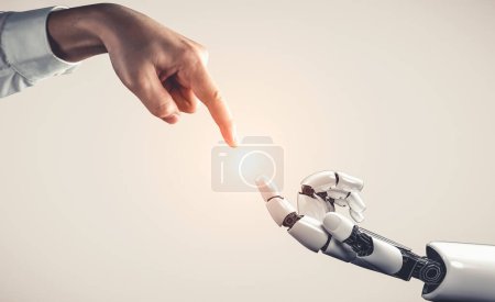 Photo for "Future artificial intelligence and machine learning for AI droid robot or cyborg" - Royalty Free Image