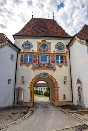 Photo for "Entrance gate of the historic castle. Zeil Castle near Leutkirch, Germany" - Royalty Free Image