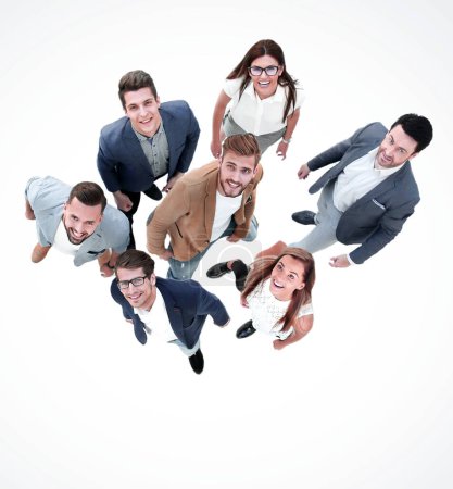 Photo for "top view.a group of happy young people" - Royalty Free Image