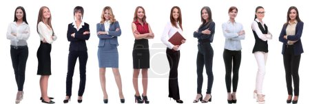 Téléchargez les photos : "collage panoramique d'un groupe de jeunes femmes d'affaires prospères
." - en image libre de droit