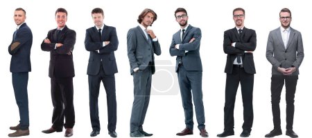 Photo for "collage of a variety of business people standing in a row" - Royalty Free Image