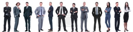 Téléchargez les photos : Groupe de gens d'affaires prospères isolés sur blanc - en image libre de droit