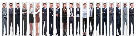 Photo for "panoramic collage of groups of successful employees." - Royalty Free Image