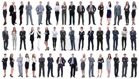Téléchargez les photos : "collage d'une variété de gens d'affaires debout dans une rangée
" - en image libre de droit