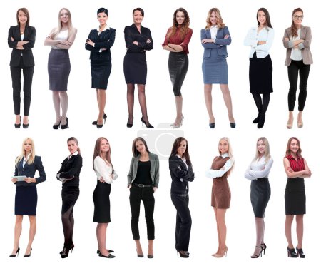 Photo for In full growth. collage of a group of successful young business women. - Royalty Free Image