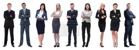 Photo for Portrait of friendly business team standing - Royalty Free Image