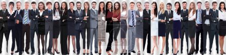 Photo for Panoramic collage of groups of successful employees. - Royalty Free Image