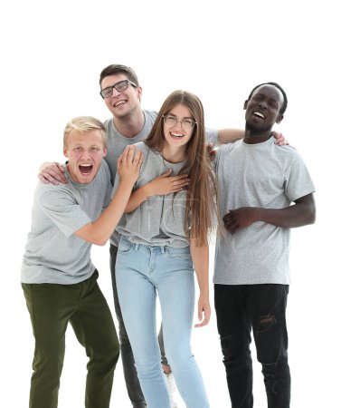 Photo for In full growth. a group of diverse young people standing together - Royalty Free Image