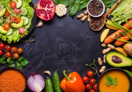 Photo for Vegan dinner background close up - Royalty Free Image