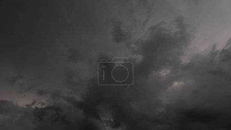 Photo for "The dramatic dark sky and black clouds before the rain. Nature background" - Royalty Free Image