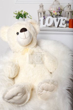 Photo for White Christmas bear toy - Royalty Free Image