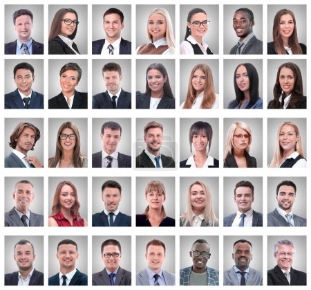 Photo for Collage of portraits of successful young businessmen - Royalty Free Image