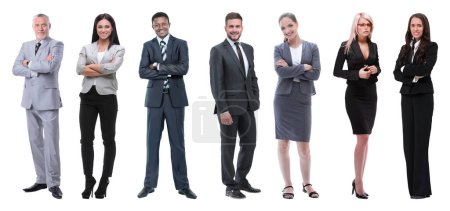 Foto de Collage de grupos de edad mixta de profesionales de negocios enfocados - Imagen libre de derechos