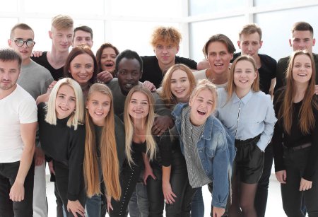 Photo for Portrait of a group of happy young people - Royalty Free Image