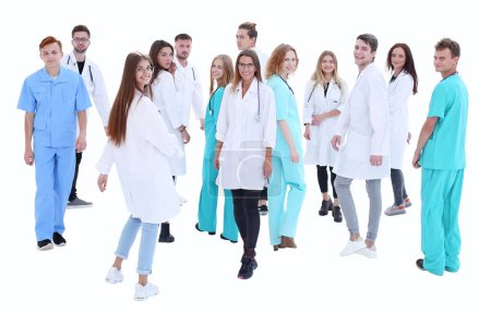 Photo for Top view. a group of smiling doctors pointing at you - Royalty Free Image