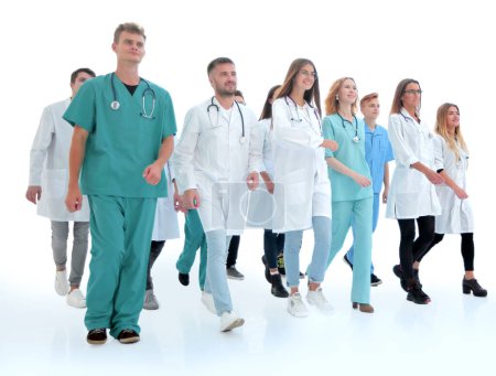Photo for Group of young medical professionals stepping forward - Royalty Free Image